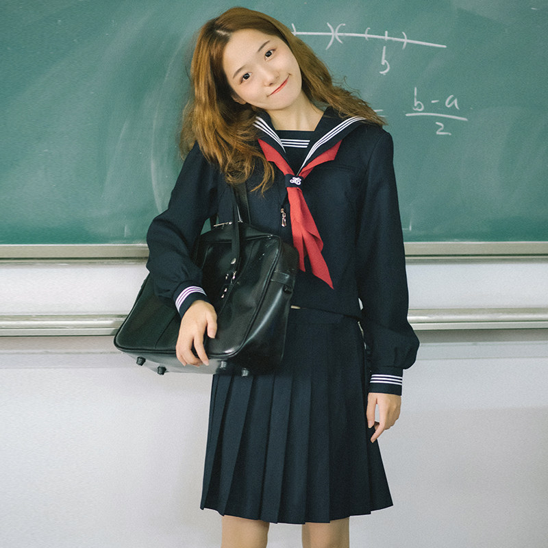 恋染家班服秋季套装高中中学生甜美美少女正统日式学生校服