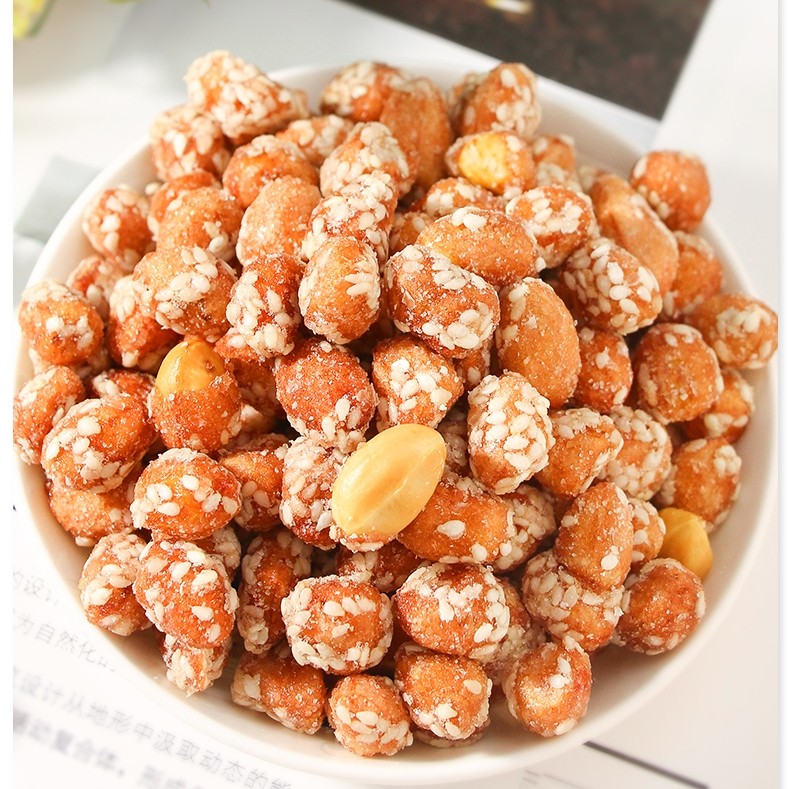 蜂蜜琥珀琥珀花花生米山东油炸炒熟下酒酒菜零食花生