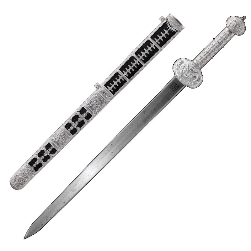 帝王陨铁剑陨石宝剑龙泉查长伟大师陨铁剑龙泉禾字号宝剑未开刃