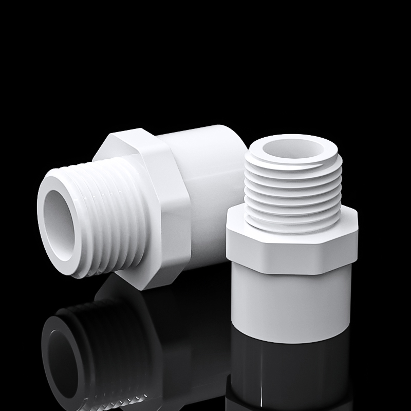 pvc外牙直接upvc外丝接头直通螺纹塑料配件4分upvc管