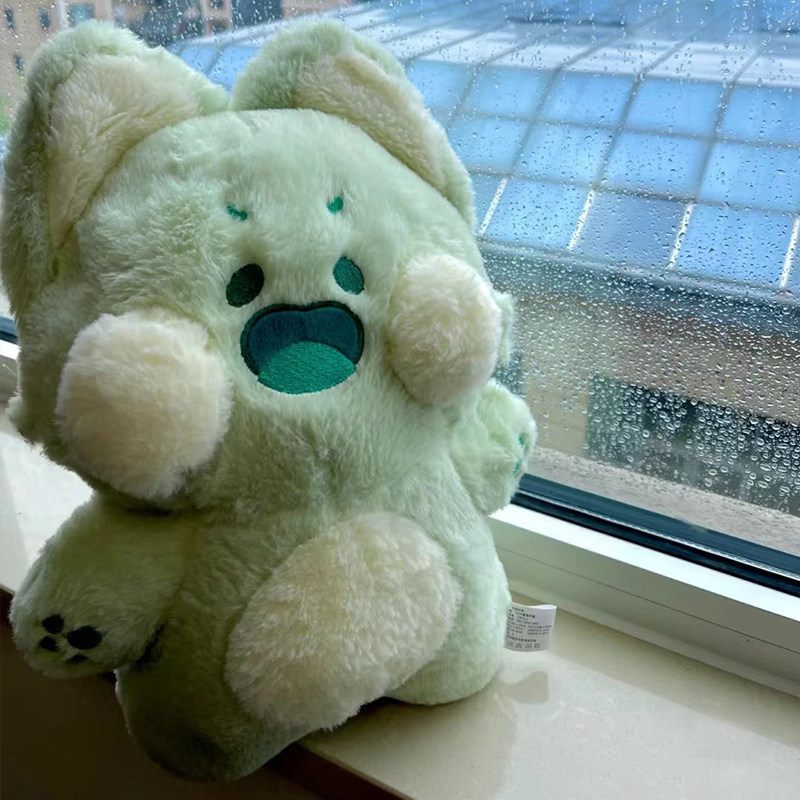嘟嘟喵玩偶艾斯德新款抹茶绿毛绒嘟嘟猫玩具网红公仔礼物抖音同款-mc
