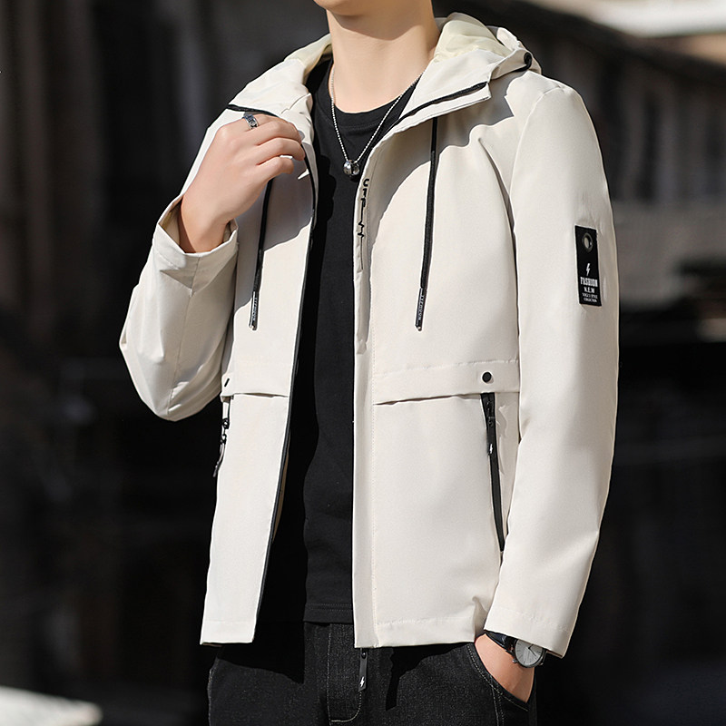 2021年春季新款外套潮流休闲男士工装百搭宽松夹克