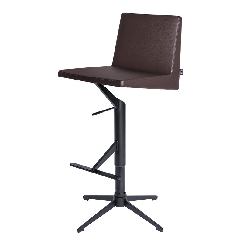 pu升降椅可前台咖啡厅酒吧脚蹬皮质高脚蹬靠背前台椅