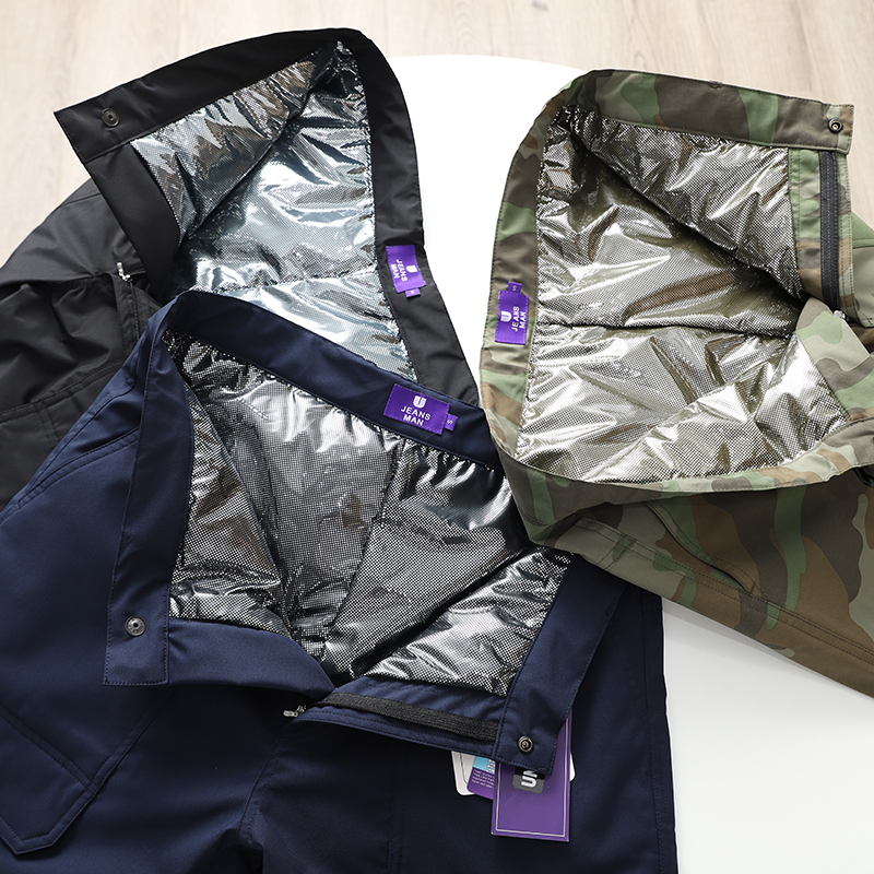 岛国紫标！热反射！不臃肿！冬季机能防水冲锋男士小直筒羽绒裤潮