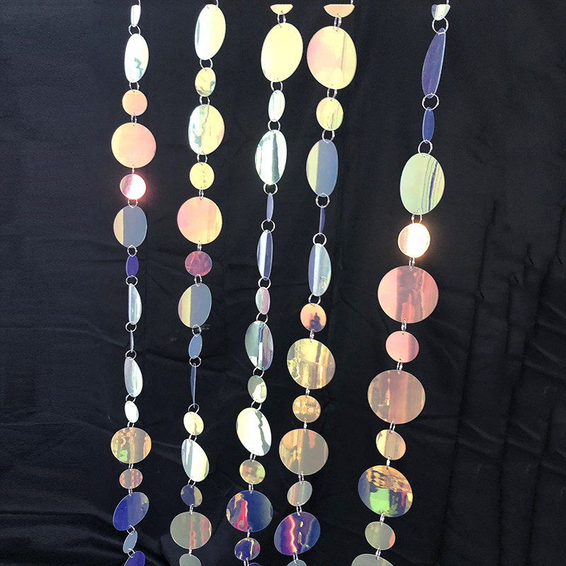 婚庆镜面亮片天花板空中布置挂件婚礼道具金彩空中吊饰