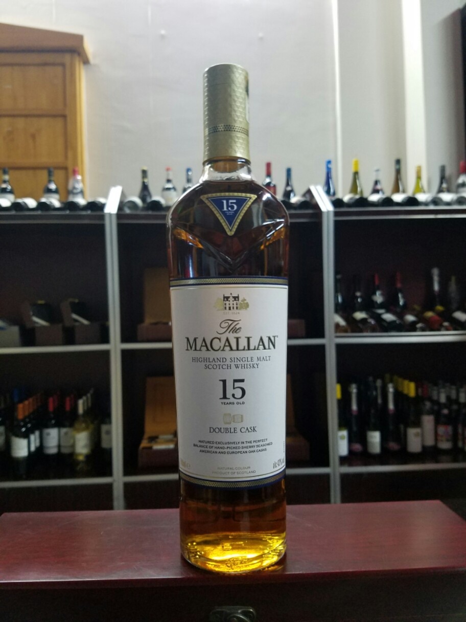 macallan麦卡伦双雪莉蓝钻15年单一麦芽苏格兰威士忌威士忌