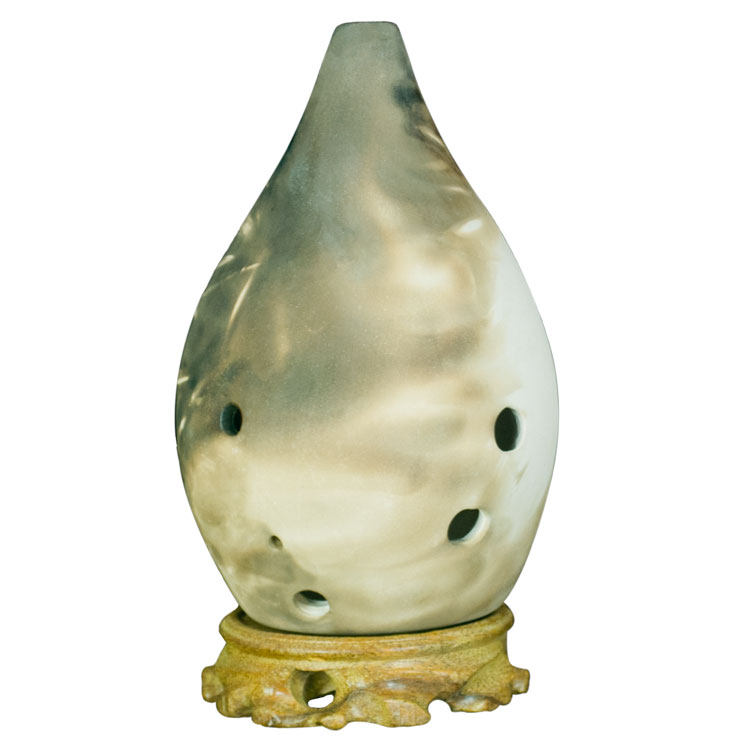 大陶笛6孔初学入门六孔陶笛 声音低沉沧桑 熏烧处理 低音g调 三满