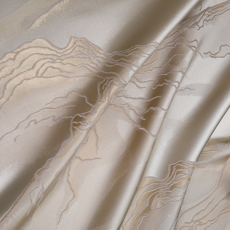 中式风提花布窗帘布料面料高精密丝绸靠垫沙发盖巾布艺套奢华装饰