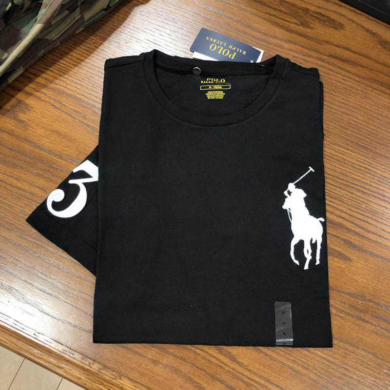 美国拉夫劳伦POLO Ralph Lauren男大马标短袖圆领纯棉纯色T恤夏