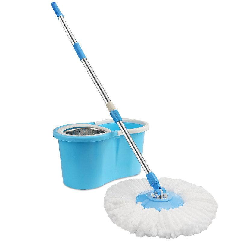 拖把妙洁通用旋转把手驱动脱水加厚好神拖把头旋转拖把