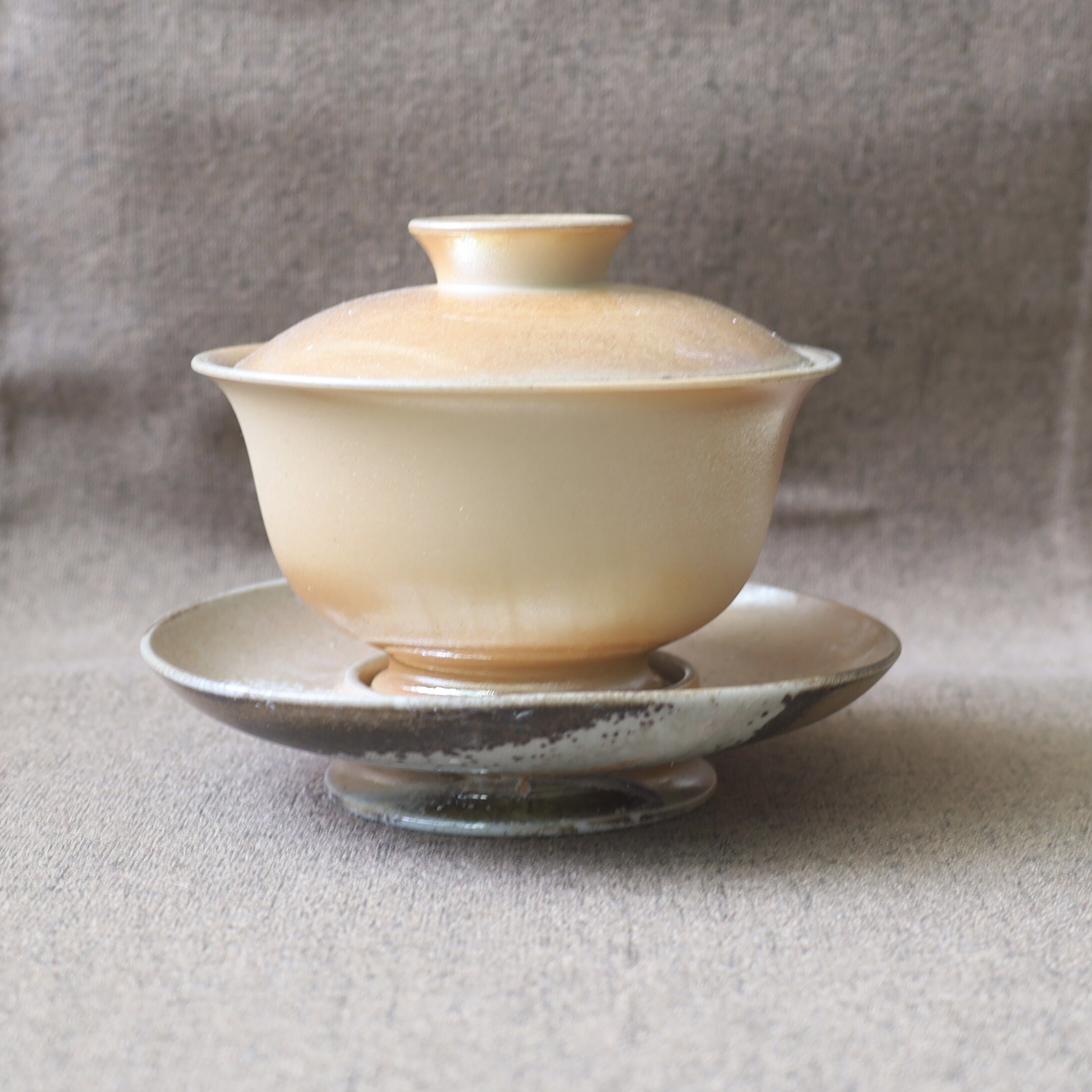 景德镇龙窑柴烧自然落灰柴窑好养手工茶具开片茶杯