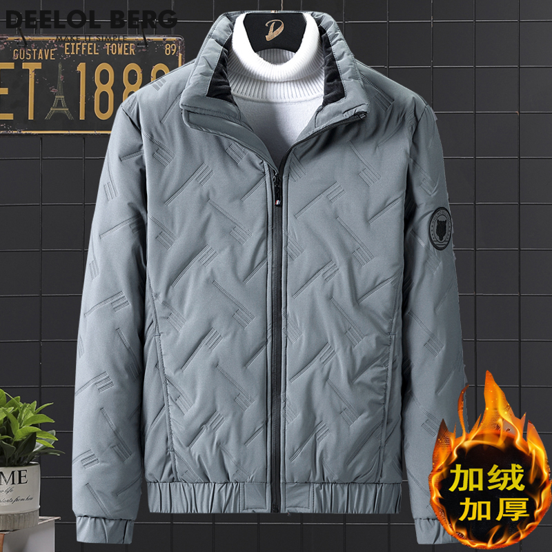 2021冬季新款加绒加厚男士棉衣轻薄潮流休闲冬天羽绒棉服男装外套