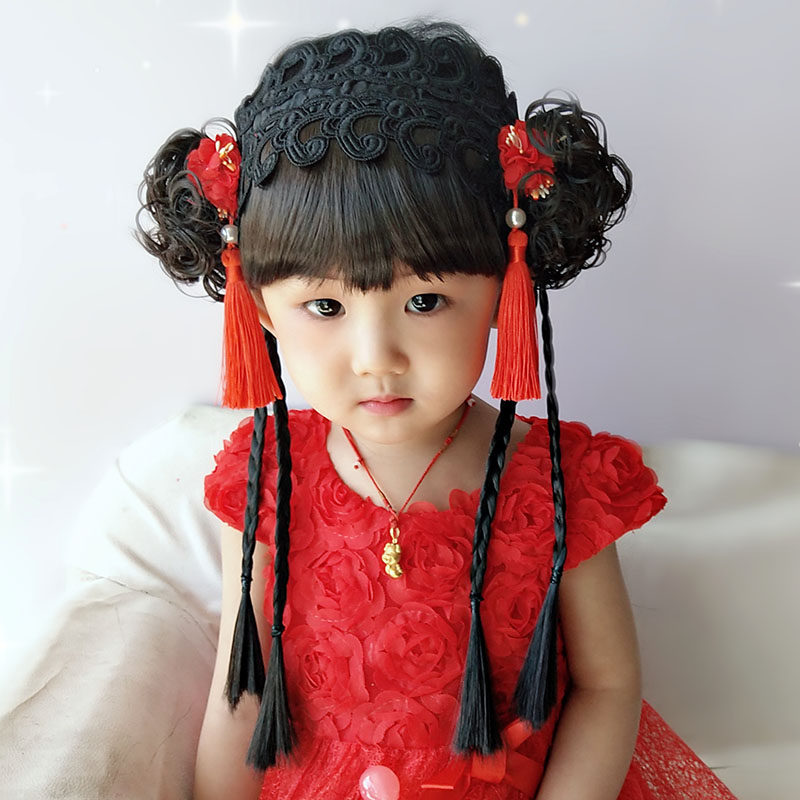 小女孩假发发发公主古装刘海时尚宝宝清新春夏秋冬假发