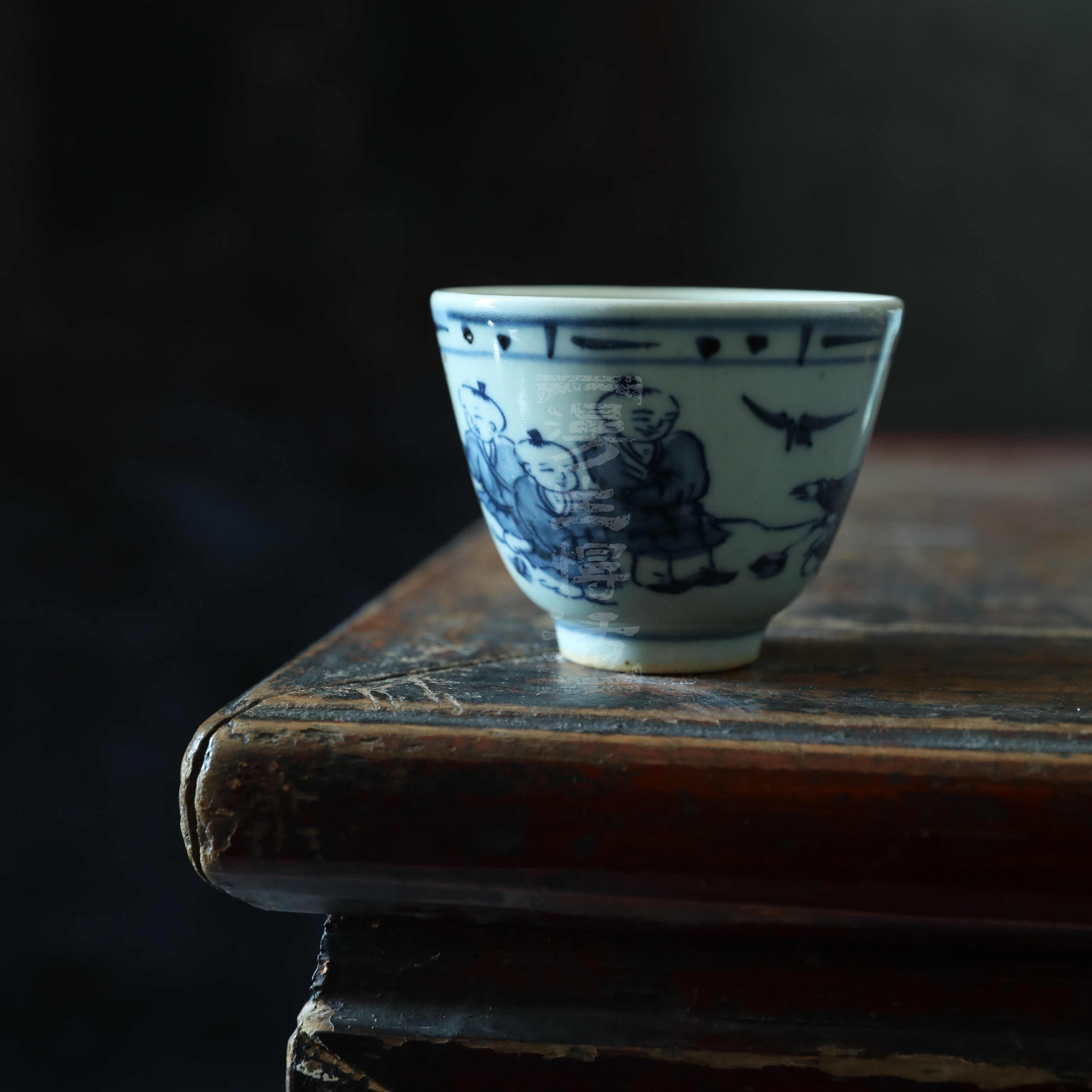 漫生慢活景德镇70年代国营老瓷厂青花杯摹古老茶杯茶杯