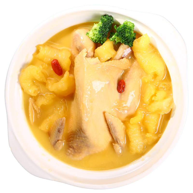 港式金汤花胶鸡火锅底加热即食深海正品鱼胶花胶