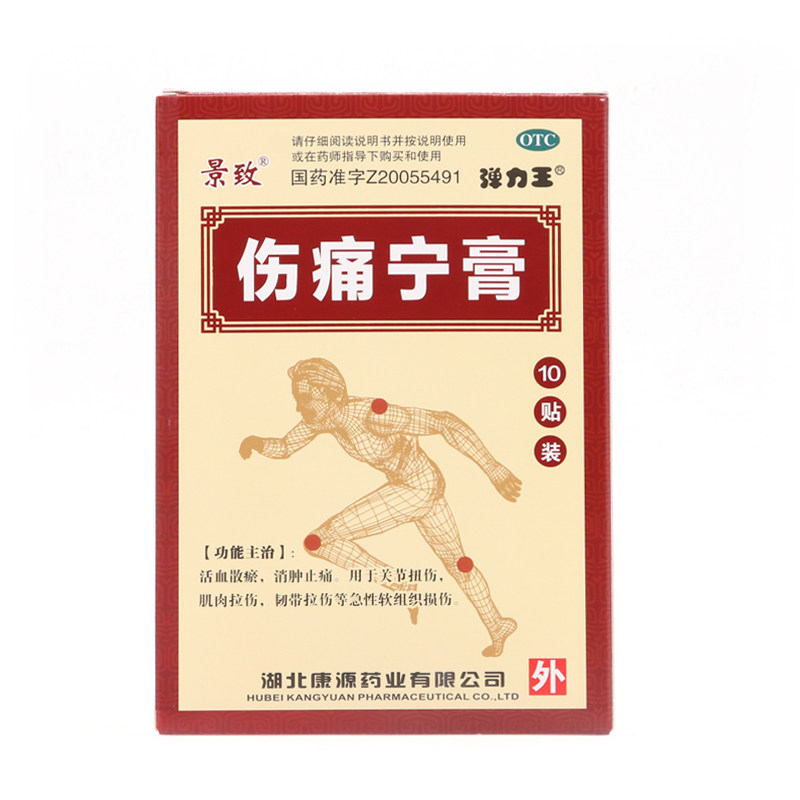 景致伤痛宁膏10贴 活血散瘀消肿止痛关节扭伤肌肉韧带软组织拉伤 - 爱