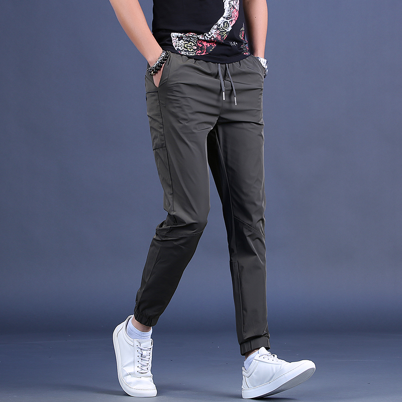 潮流百搭冰丝裤子2022年夏季新款男士薄款休闲裤休闲裤