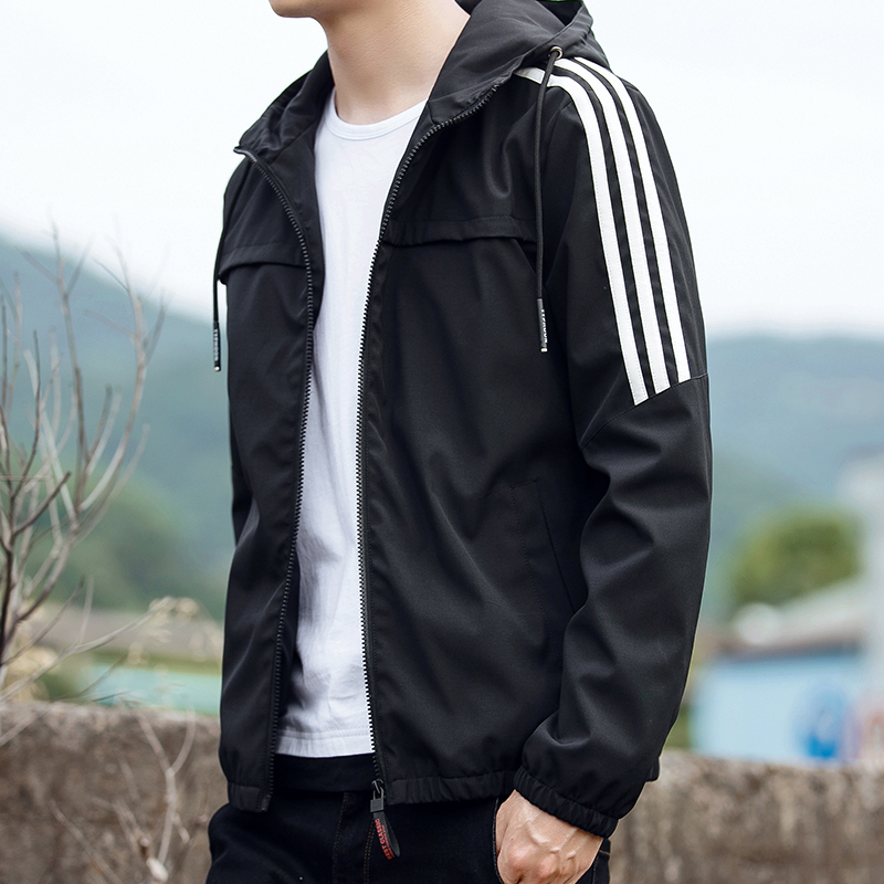 外套男士春秋季2021新款大码运动茄克上衣秋装褂子薄款夹克棒球服