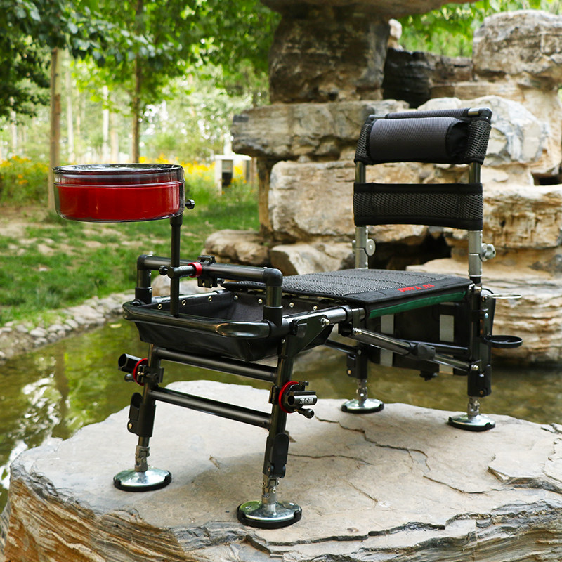 新款骑士钓椅地形加厚折叠便携超轻铝合金多功能钓鱼椅,凳