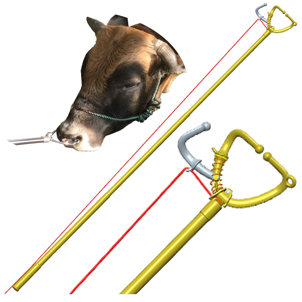 牛鼻钳子不锈钢长柄畜牧养殖设备器械抓犊牛场牵引畜牧