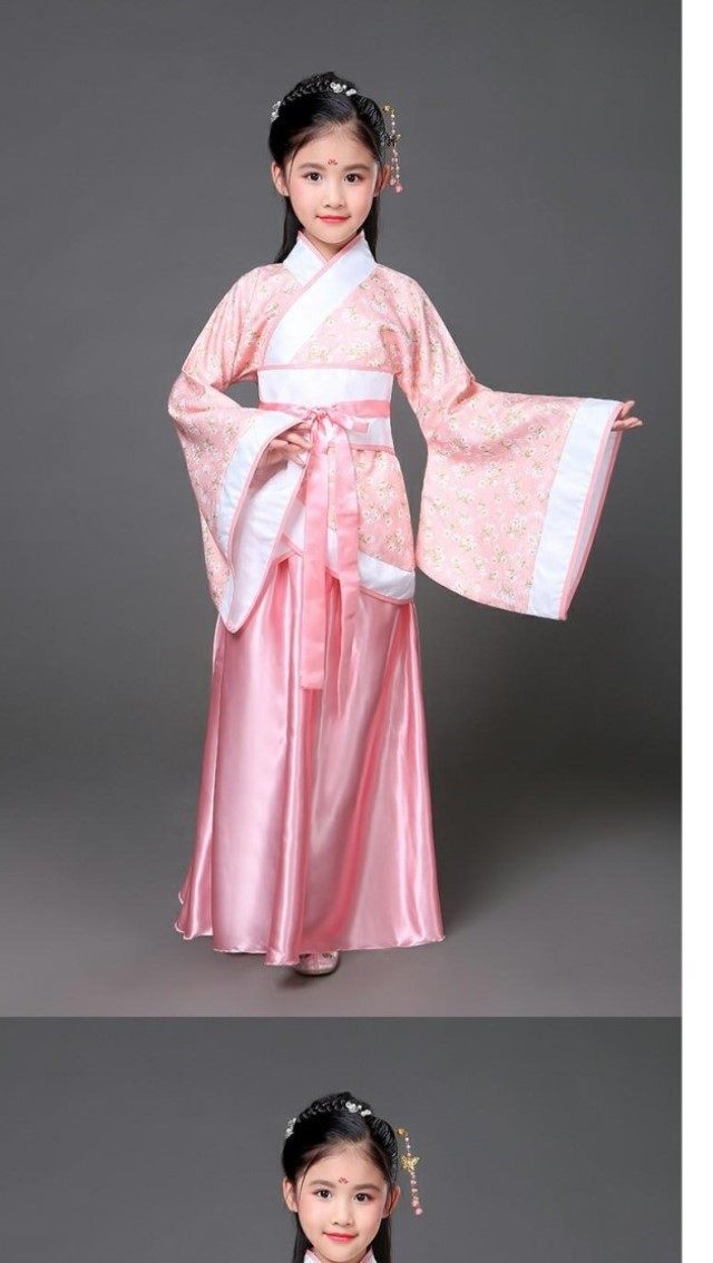古装女装网红女童汉服中国国风国学贵族清新民族服装