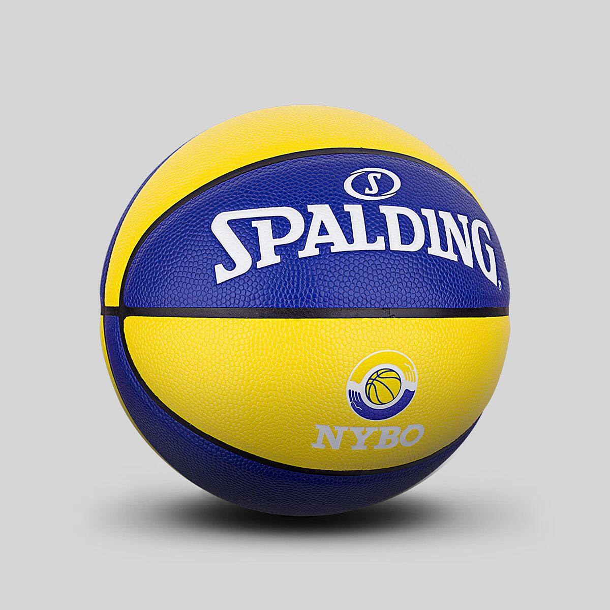 spalding斯伯丁官方黄蓝撞色pu7号5号篮球室内外青少年篮球专业级