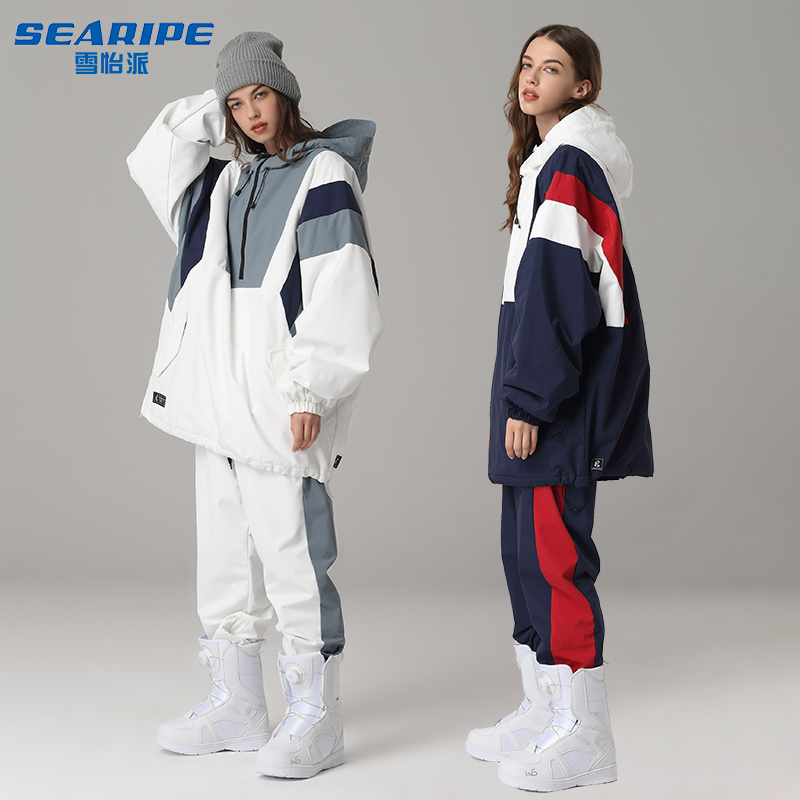 新品男女单板滑雪服嘻哈哈伦风防水防风保暖滑雪服套装单板雪服