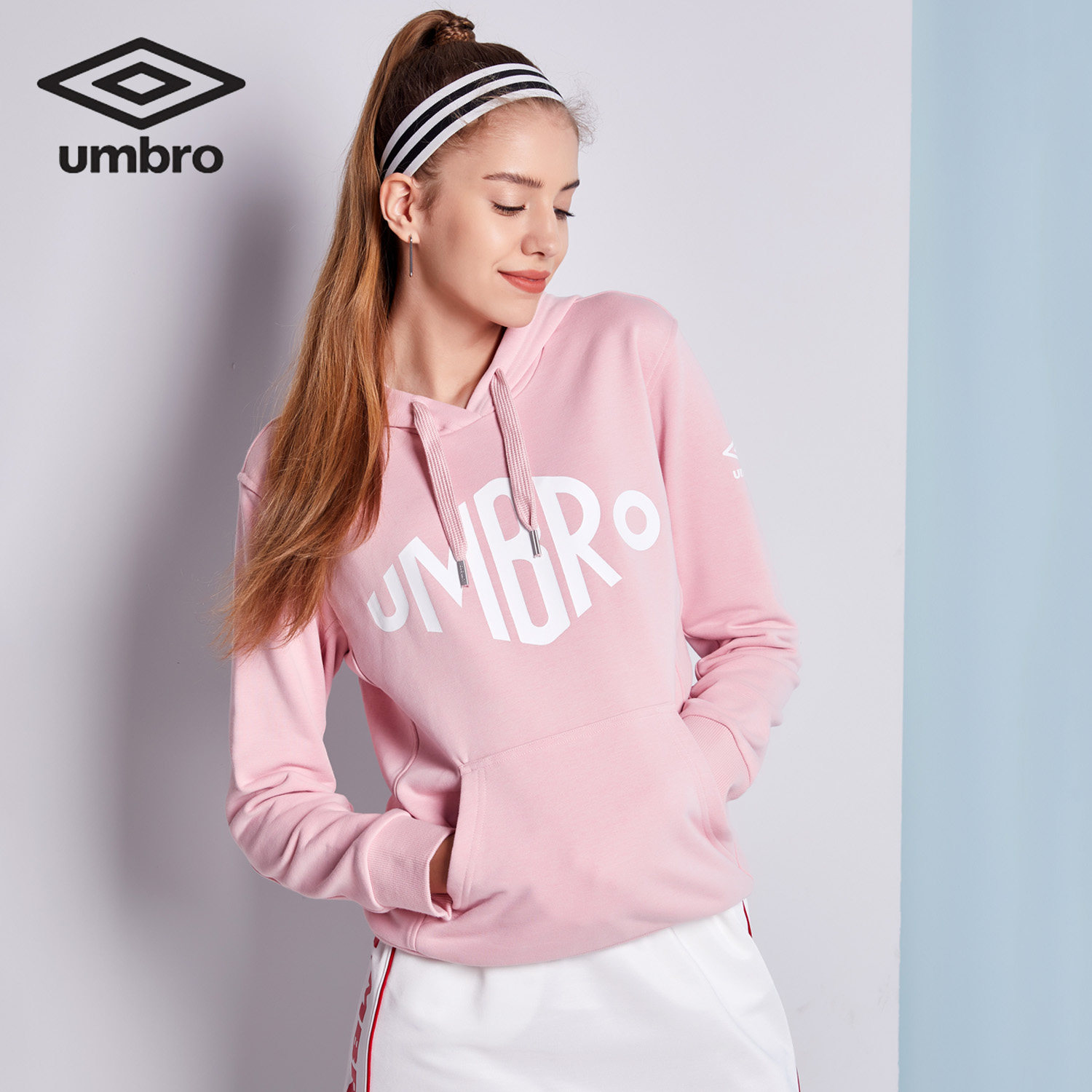 茵宝umbro卫衣女装春秋款连套头学生学生运动运动服运动卫衣