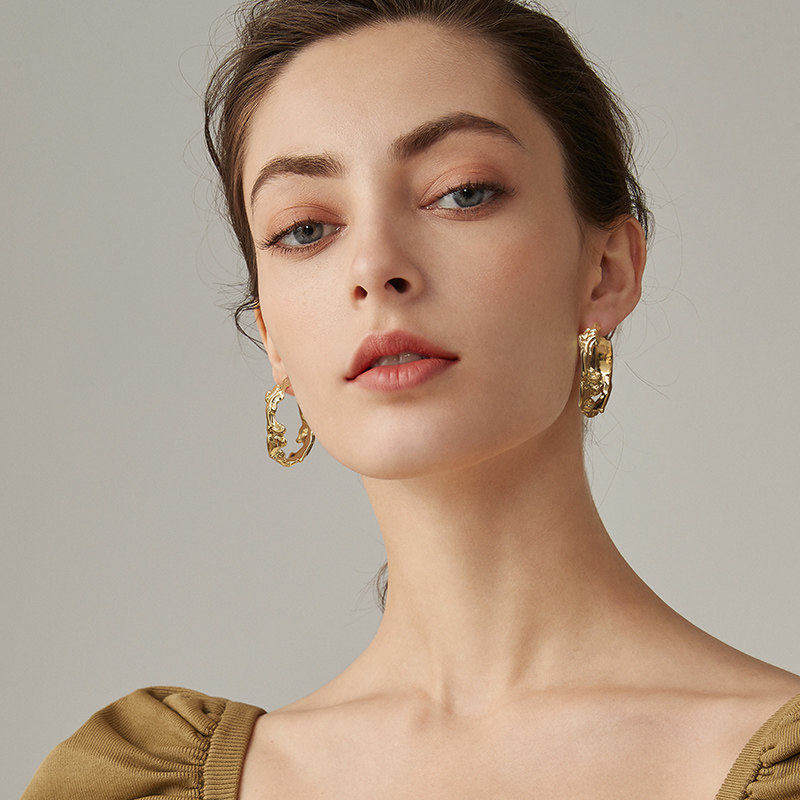 异形金属耳环酷帅大圆圆圈圈欧美夸张耳饰网红耳环