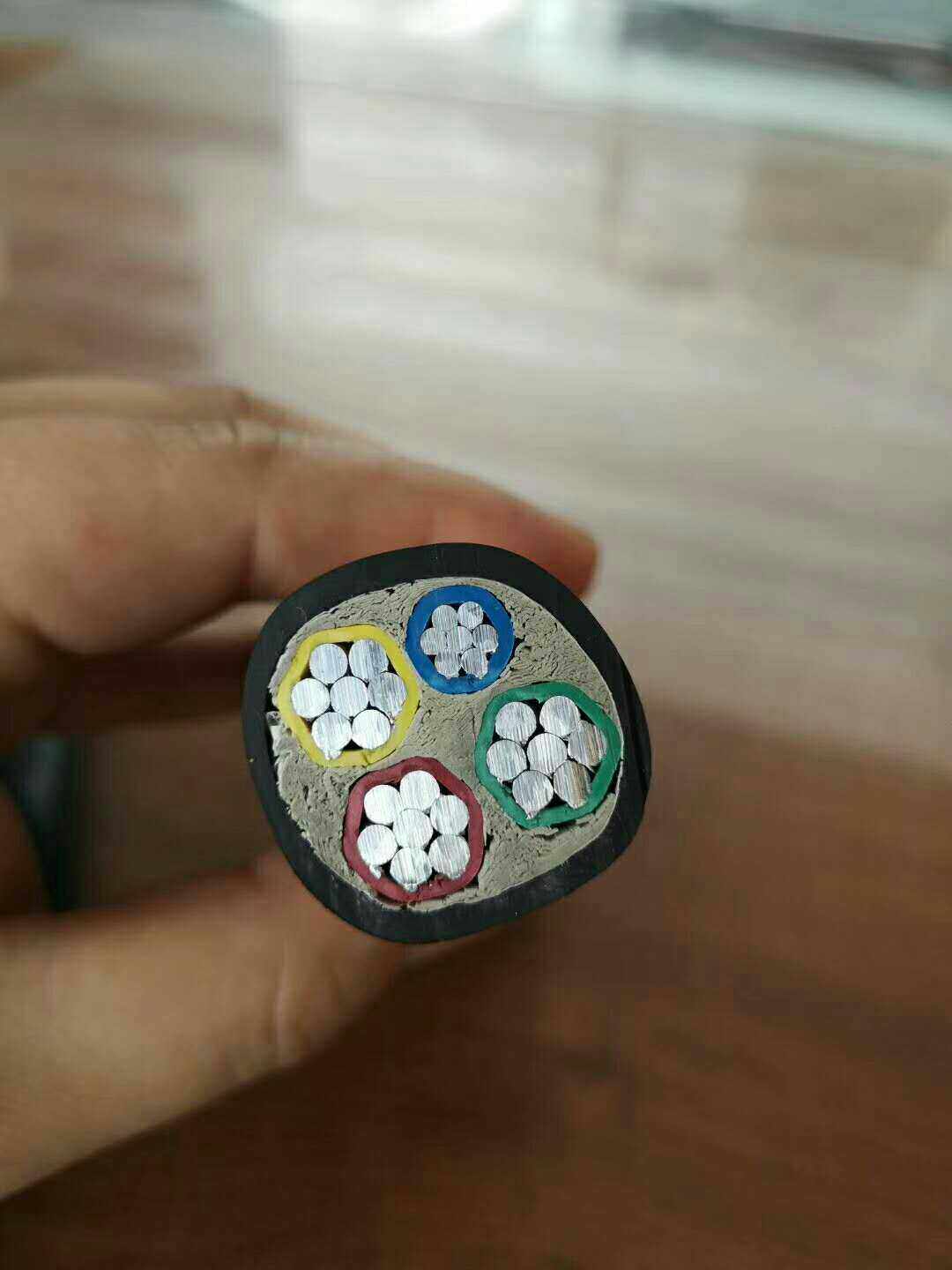 国标缆线电缆铝芯四线三相35平方铝线vlv包邮护套线