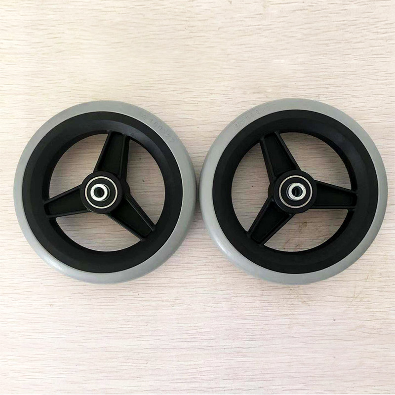 轮椅m2奥托博克ottobck配件思达原厂前轮梦途6寸手动轮椅