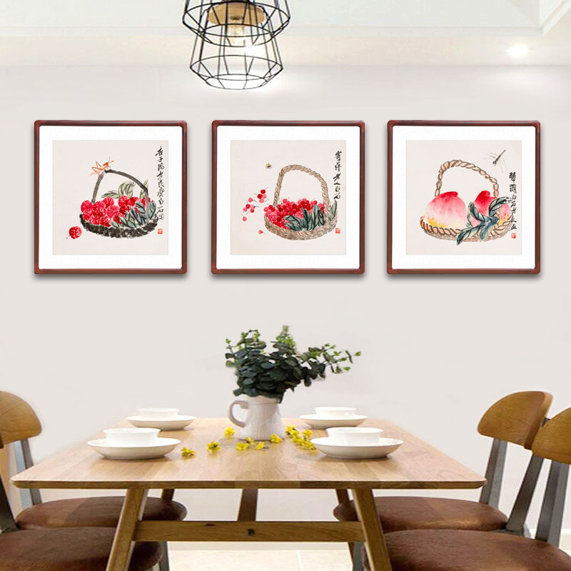 齐白石打印餐厅画画国画宣纸复制喷打斗方清微国画