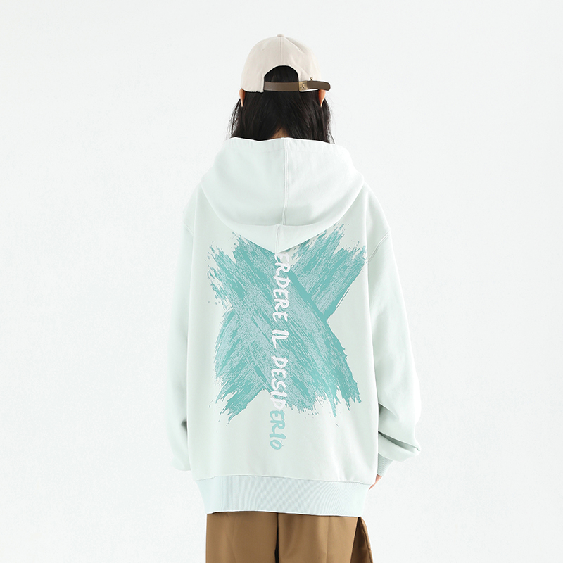 PCMY潮牌涂鸦卫衣港风宽松连帽套头情侣装春秋款韩版嘻哈男女外套