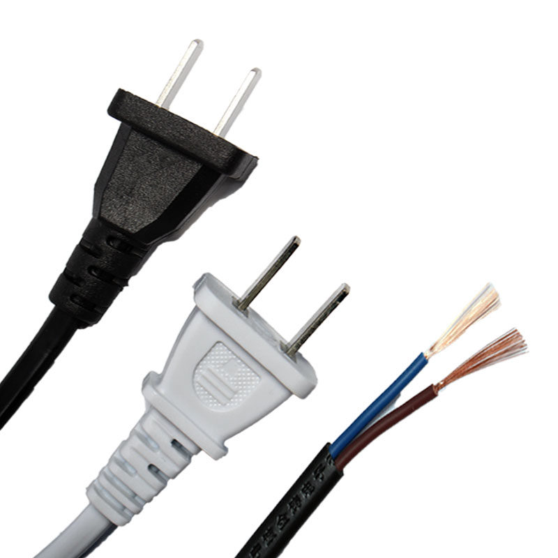 纯铜两项电源线2*0.5/0.75/1/1.5/2.5平方1.8米3米两芯插头线ac