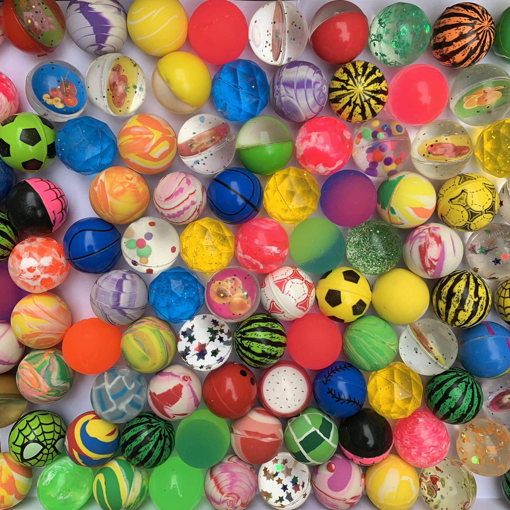 包邮32号混装钻石弹力1元扭蛋机玩具儿童弹弹球类玩具