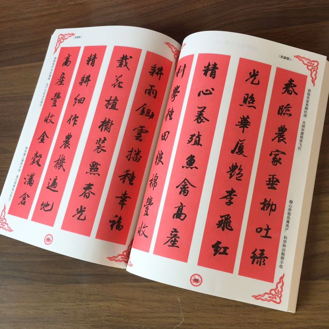 春联书法字帖行书楷书隶书毛笔对联大全春节文房四宝