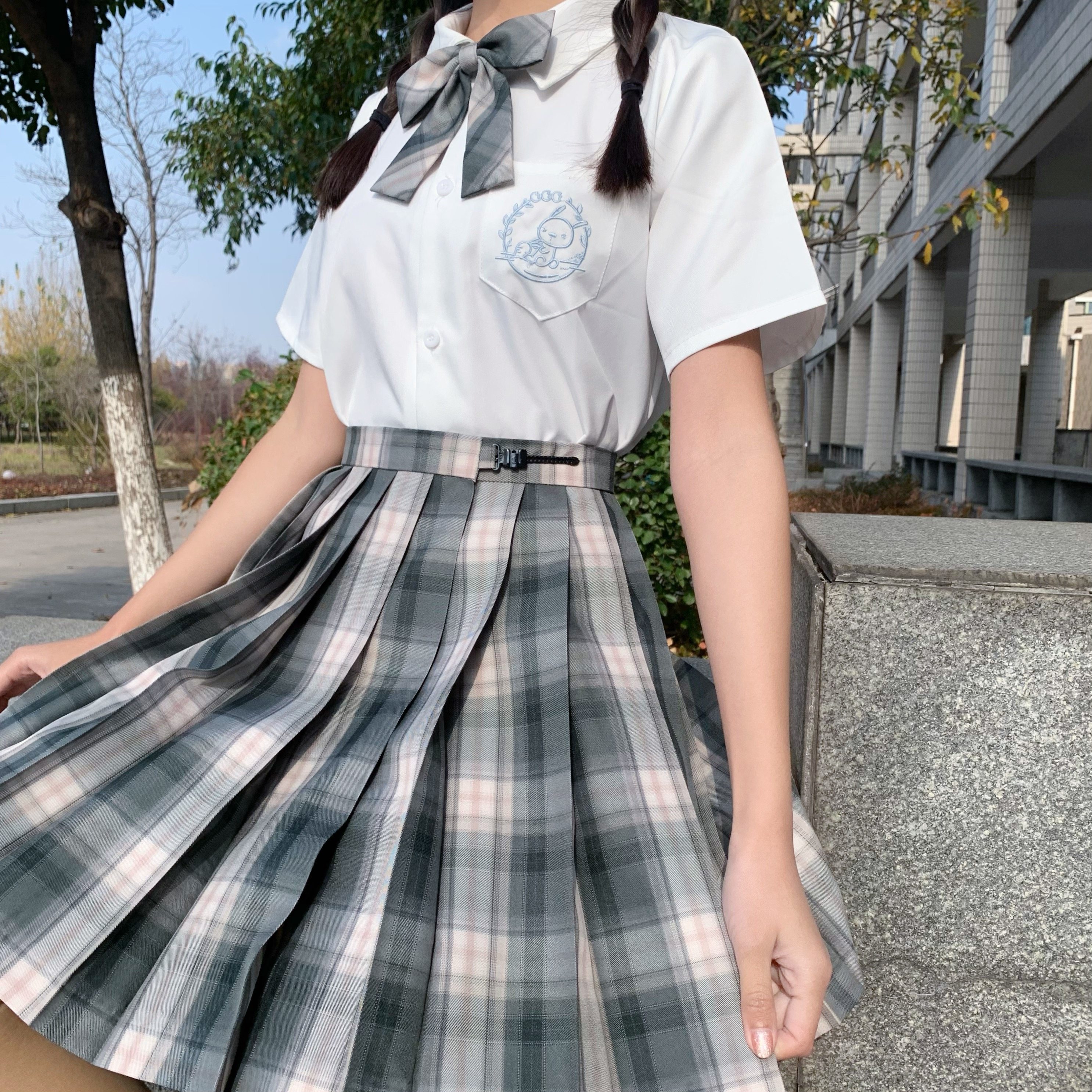 裙原掉落现货大码百褶裙创格夏季小琦格裙jk学生校服