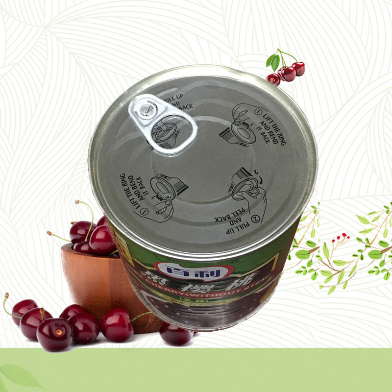 百利无枝黑车车厘子罐头头大果黑樱桃烘焙西点水果罐头