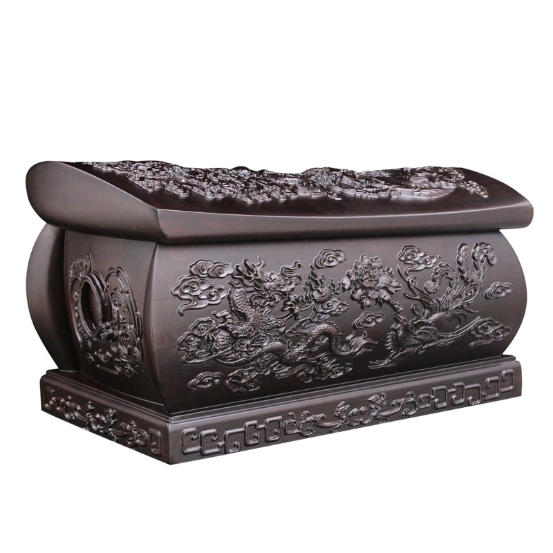 棺材柳州葬礼金丝楠木木棺骨灰盒实木棺木土葬骨灰盒