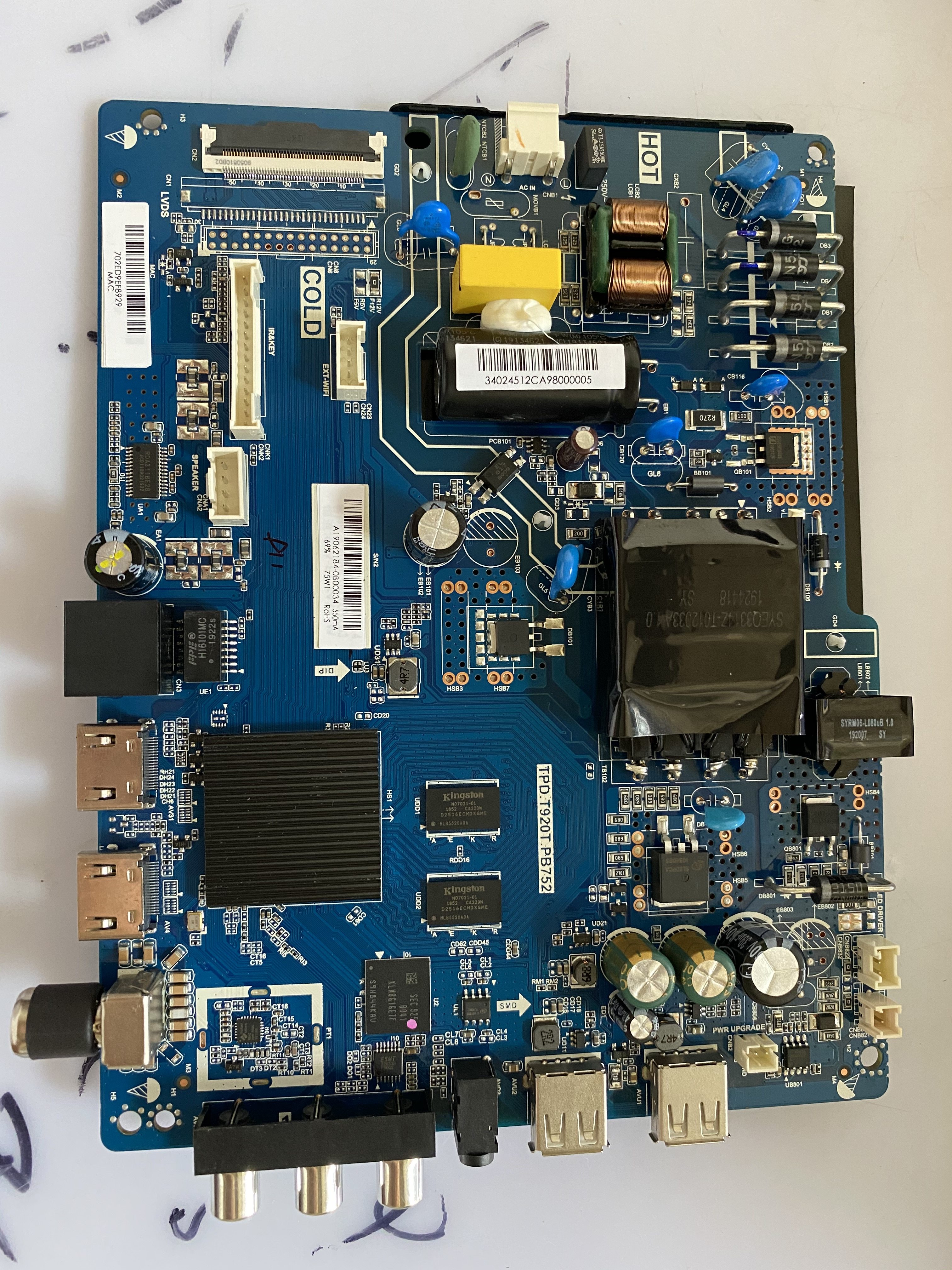 原装主板tpdt920tpb752a190621840b00034电源