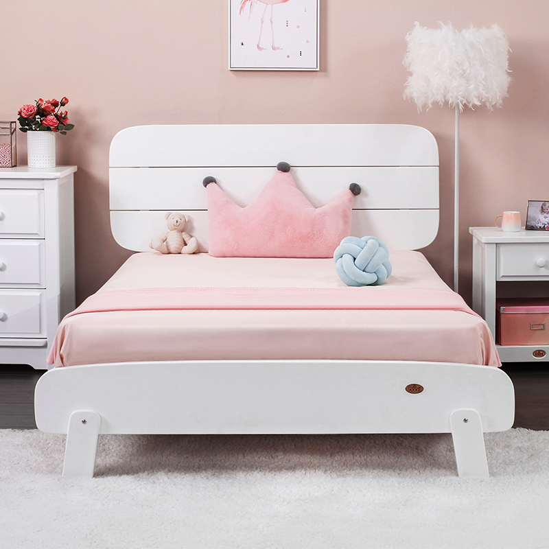 boori实木儿童童床女孩公主床单单人床北欧现代简约儿童床