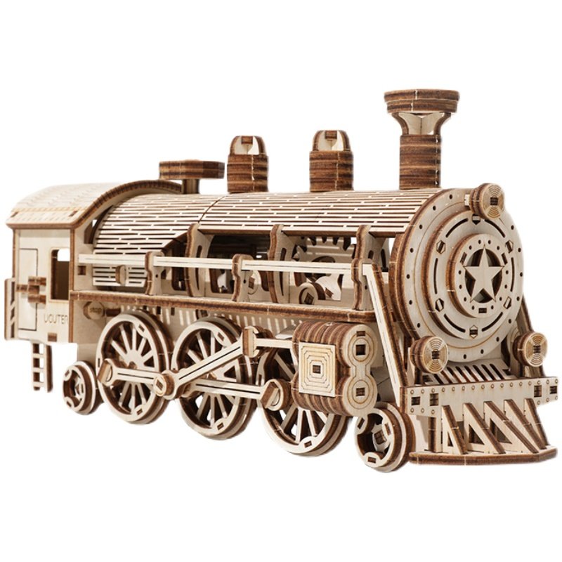 成人高难度手工礼物diy蒸汽火车减压3d立体拼图