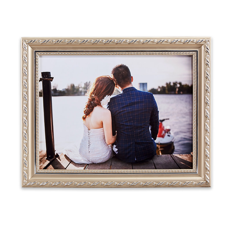 免费洗照片加相框实木202430寸婚纱照大尺寸做成相框挂墙免打孔