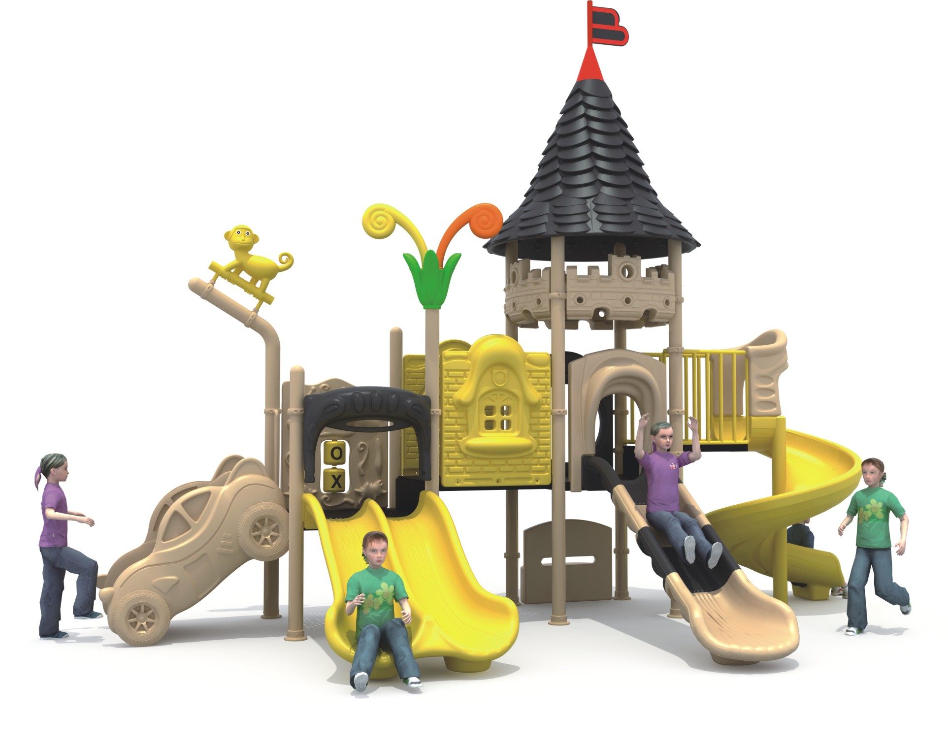 特价幼儿园大型滑滑滑梯儿童室外小博士秋千塑料玩具滑梯