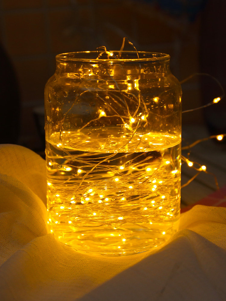 萤火虫灯铜线灯小灯泡少女房间宿舍灯礼品盒装饰led串彩灯网红灯