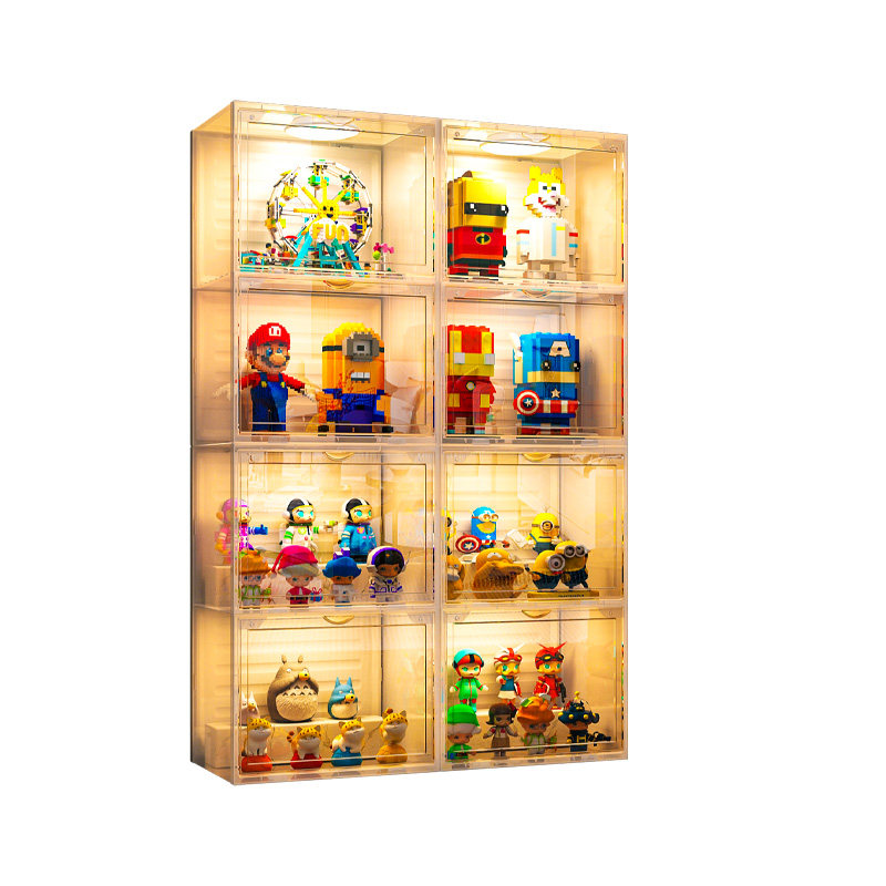手办乐高展示盒放玩具透明盒子亚克力积木展示柜手办收纳盒