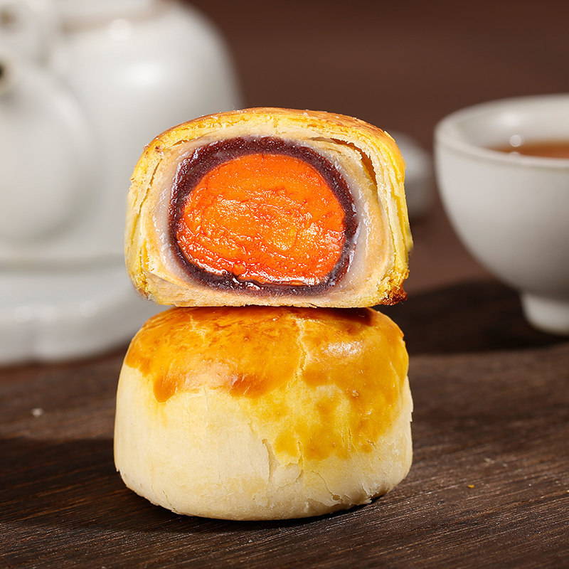 华美蛋黄酥8枚盒装红豆雪媚娘麻薯糕点网红零食小吃美食早餐送礼