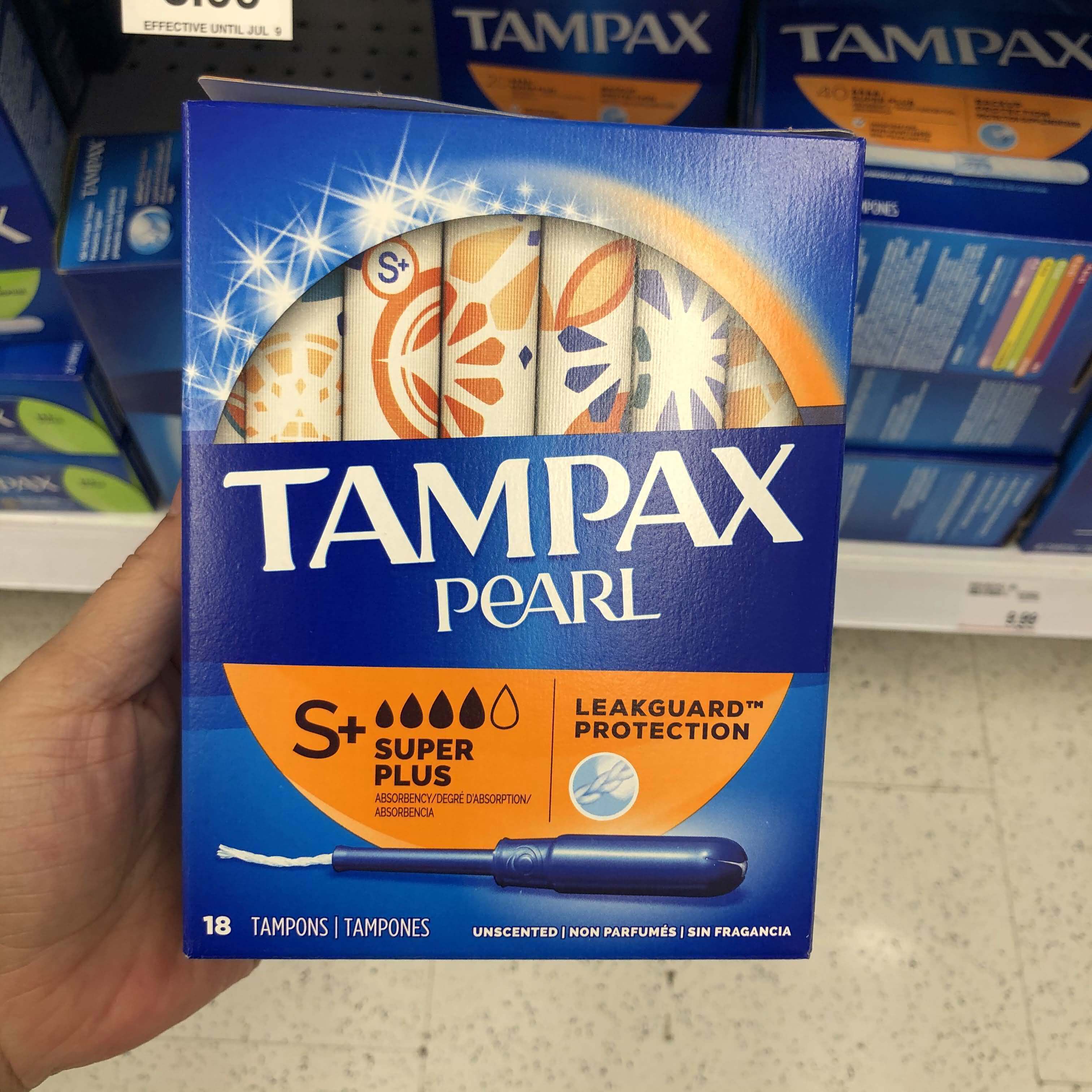 现货加拿大tampax丹碧丝卫生棉条长短导管月经18支卫生棉条