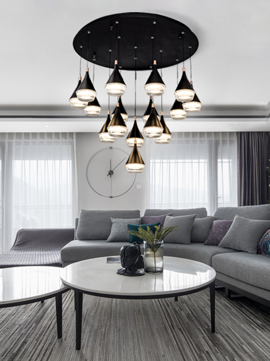 吊灯可调鱼线餐厅led客厅现代简约十年伯克雷士客厅吊灯