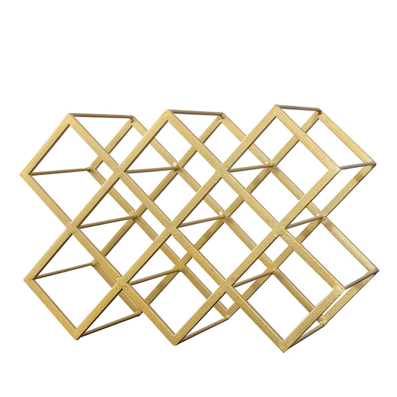 北欧菱形酒架红酒架酒柜餐厅客厅家用葡萄酒架酒吧装饰酒格置物架